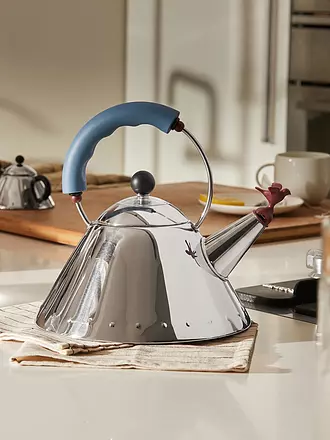 ALESSI | Ensemble de 2 sifflets pour bouilloire Vert clair Rouge | 